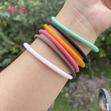 12mm Freshwater Pearl Sport Rubber Bracelet Waterproof Bangle for Women