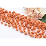 12mm Dark Orange Rose Flower Resin Stone DIY Jewelry Making