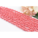Dark Pink Rose Flower Resin Stone Bead for DIY Bracelet Necklace Jewelry Making