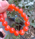12mm Blood Amber Beeswax Abacus Beads Bracelet