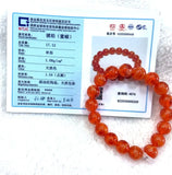 12mm Blood Amber Beeswax Abacus Bracelet
