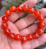 12mm Blood Amber Beeswax Abacus Beads Bracelet