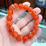 12mm Blood Amber Beeswax Abacus Bracelet