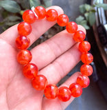 12mm Blood Amber Beeswax Abacus Bracelet