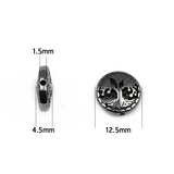 12mm Tree of Life Hematite Spacer Beads for Bracelet Making DIY