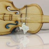 12mm OP17 Synthetic Opal Texas State Pendant Necklace