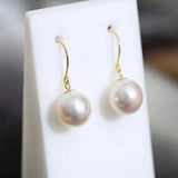 12mm South Sea Shell Pearl Earrings Classic Wedding FOOL'S Freshwater