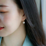 12mm South Sea Shell Pearl Earrings Classic Wedding FOOL'S Freshwater