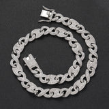 12mm Iced Out Full Crystal Chain Necklace Men's Hip Hop Jewelry
