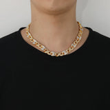 12mm Iced Out Full Crystal Chain Necklace Men's Hip Hop Jewelry