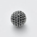 12mm Copper Spacer Beads Micro Pave Round Ball for DIY Jewelry
