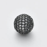 12mm Copper Spacer Beads Micro Pave Round Ball for DIY Jewelry