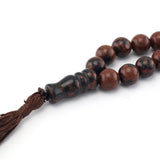 12mm Natural Agate Round Ornament Beads Islamic Rosary Muslim Tasbih Bracelet