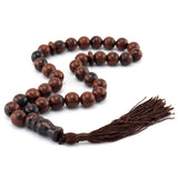 12mm Natural Agate Round Ornament Beads Islamic Rosary Muslim Tasbih Bracelet