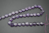 12mm Amethyst Flat Round Coin Stone Loose Beads for Jewelry Making