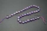 12mm Amethyst Flat Round Coin Stone Loose Beads for Jewelry Making