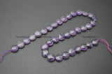 12mm Amethyst Flat Round Coin Stone Loose Beads for Jewelry Making