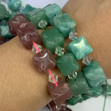 12mm Aventurine Amazonite Stone Beads 15'' Ice Cube DIY Loose Beads