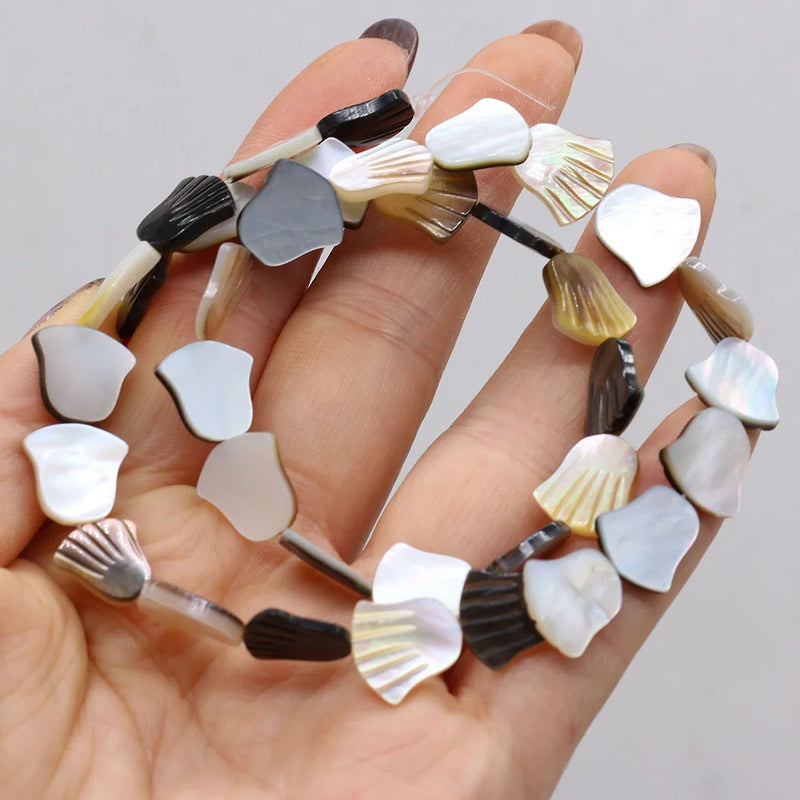 12mm Natural Shell Beads Mother Of Pearl Loose Mix Shapes Freshwater Shell Beads