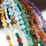 12mm Natural Agates Beads Heart-shaped Malachite Amethyst Loose Beads