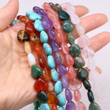 12mm Natural Agates Beads Heart-shaped Malachite Amethyst Loose Beads