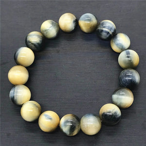 12mm Tiger Eye Bracelet Natural Stone Round Beads Jewelry AAAAA
