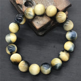 12mm Tiger Eye Bracelet Natural Stone Round Beads Jewelry AAAAA