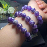 12mm Amethyst Quartz Stretch Bracelet Healing Crystal Jewelry