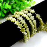 12mm Green Five-Pointed Star Agate Beads 2 Strands
