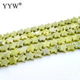 12mm Green Five-Pointed Star Agate Beads 2 Strands
