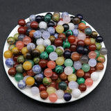 12mm Natural Stone Loose Beads 7Chakra Diy Round Ball Beads Yoga Healing