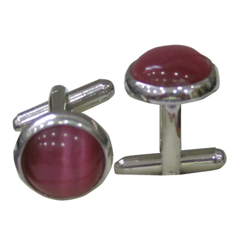 12mm Shell Pearl Men's Cufflinks Natural Stone Round Suit Jewelry