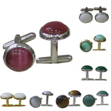 12mm Shell Pearl Men's Cufflinks Natural Stone Round Suit Jewelry