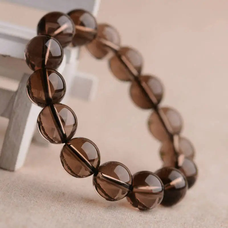 Tea-coloured Crystal Beaded Bracelet for Boys and Girls