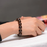 Tea-coloured Crystal Beaded Bracelet for Boys and Girls