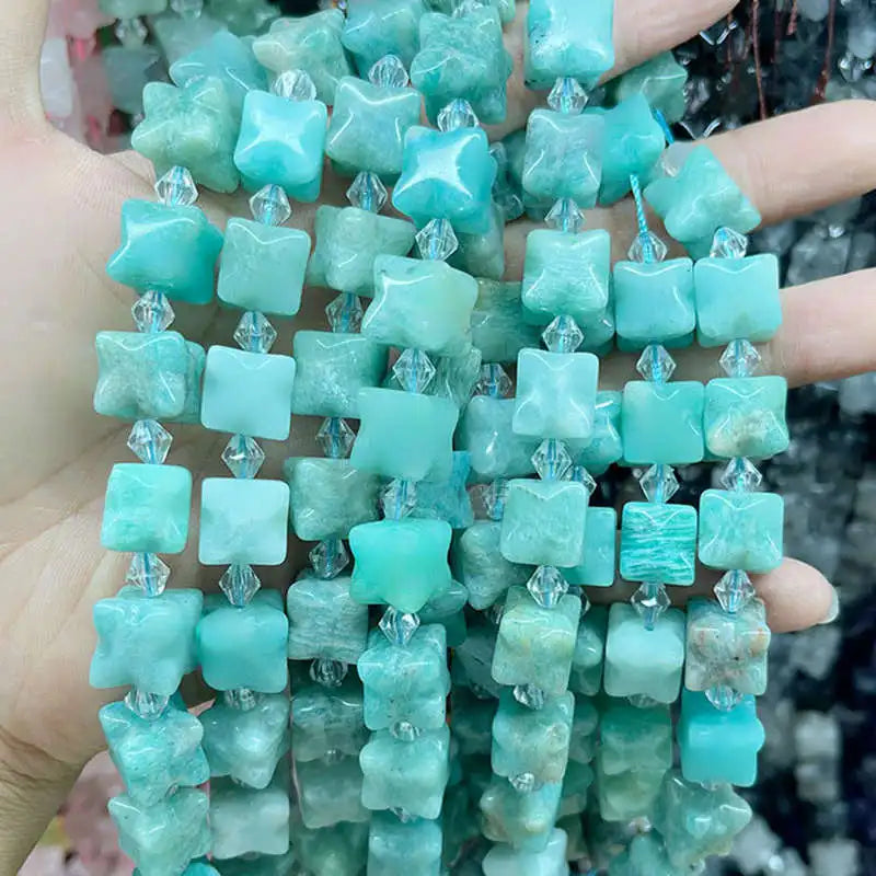 12mm Natural Tianhe Stone Square Beads DIY Jewellery Making 21Pcs