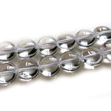 12mm Natural Rock Quartz Beads Button Coin