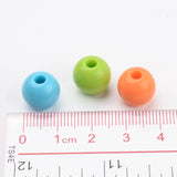 500pcs 12mm Opaque Acrylic Beads DIY Jewelry Making Craft Hole 2mm