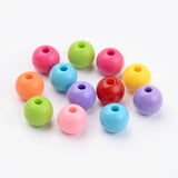 500pcs 12mm Opaque Acrylic Beads DIY Jewelry Making Craft Hole 2mm