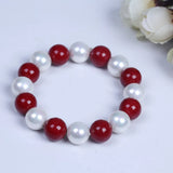 12mm Red Shell Beads Bracelet