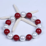 12mm Red Shell Beads Bracelet