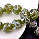 12mm Round Lampwork Glass Beads Jewelry Findings