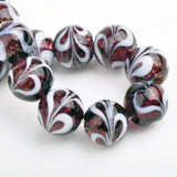 12mm Round Lampwork Glass Beads Jewelry Findings