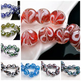 12mm Round Lampwork Glass Beads Jewelry Findings