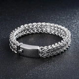 12mm Mesh Chain Bracelet Stainless Steel Gold/Silver Men's Bracelet