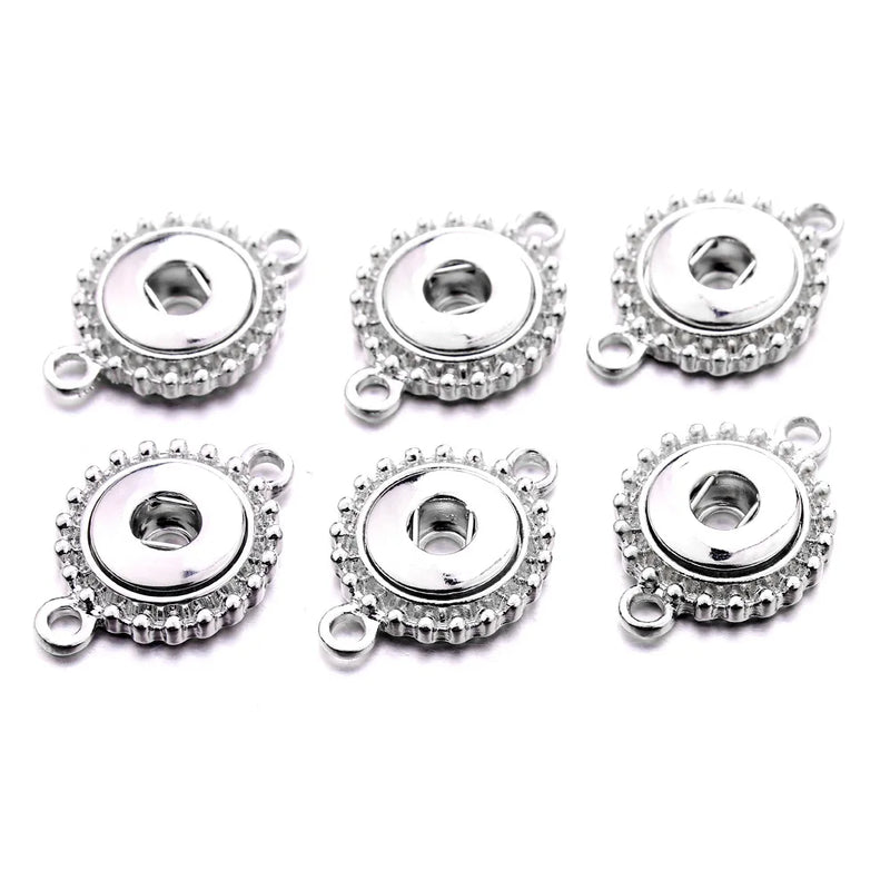 12mm Snap Button Base Pendant Charms For Ginger Snaps DIY Necklace