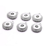 12mm Snap Button Base Pendant Charms For Ginger Snaps DIY Necklace