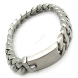 12mm Solid Silver Charm Bracelet