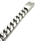 12mm Solid Silver Charm Bracelet