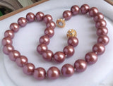 12mm South Shell Pearl Beads Necklace with Magnet Clasp